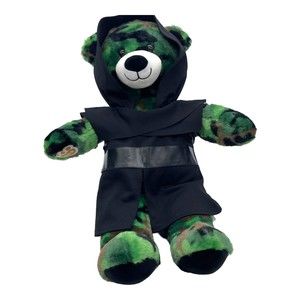 BUILD A BEAR Workshop Camo Green Camoflage Plush Bear Star Wars Darth Cloak BABW